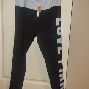 PINK Victoria's Secret Black and Gray Leggings